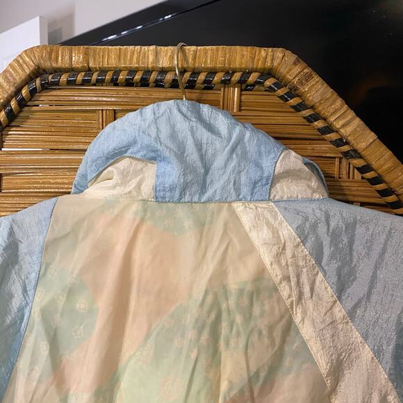 Vintage Otello Pelle 80s Pastel Lightning Windbreaker Jacket Size L Hong Kong - Picture 12 of 13